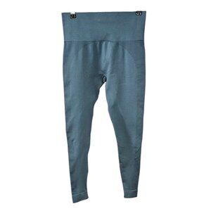 SET Active Sculpt Flex Leggings, Blue, Ribbed Details, Athletic, Size Medium